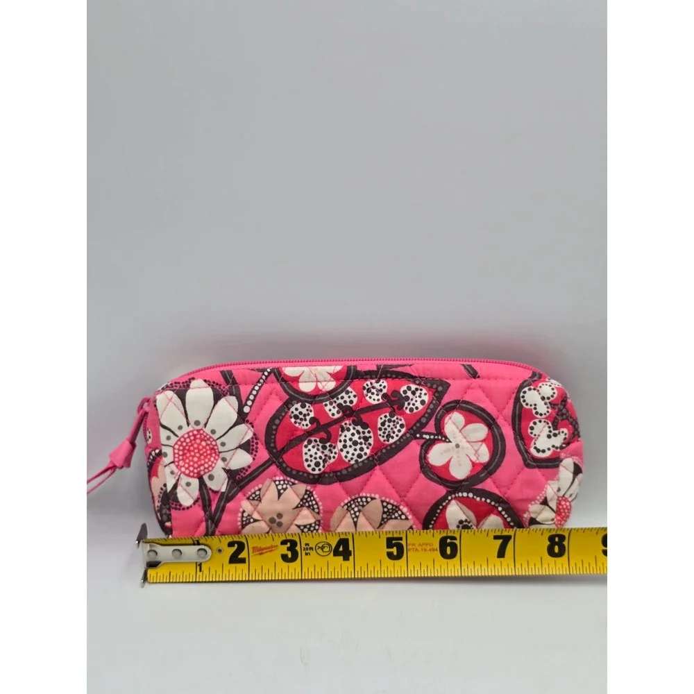 Vera Bradley Cosmetic Bag Women OS Pink Excellent Quilted Floral Folkloric Pouch